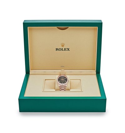 Rolex Day-date 40 228345rbr Rose Gold Diamond Bezel Slate Ombre Dial