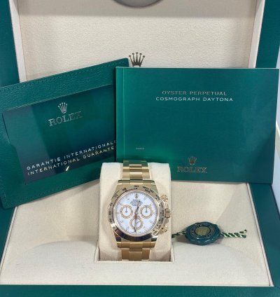 Rolex Daytona Cosmograph Daytona - Yellow Gold - White Dial - Oyster - New 2024 Box And Papers