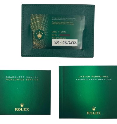 Rolex Daytona Cosmograph Daytona 116506 Platinum Ice Blue Dial Card Box Booklets