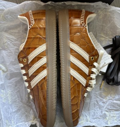 Wales Bonner Samba Croc Brown