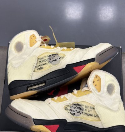 75574 Jordan 5 Retro Off-white Sail