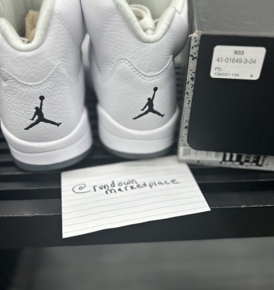 75583 Jordan 5 Retro Metallic White
