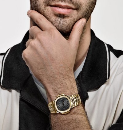 Patek Philippe Nautilus 3800 1 Yellow Gold Black Dial 1983
