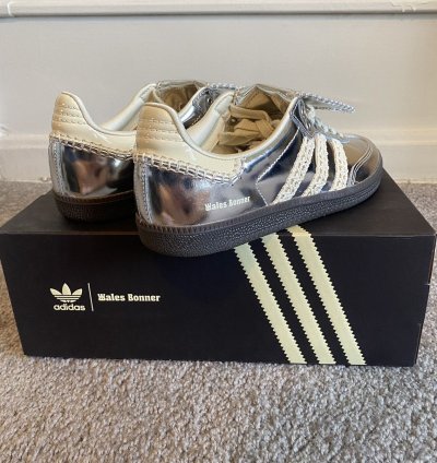 Wales Bonner Samba Silver Metallic Gum