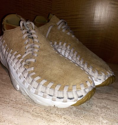 Air Footscape Woven Chukka Gold Light Orewood Suede Leather