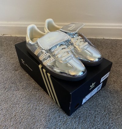 Wales Bonner Samba Silver Metallic Gum Size 7m 8 5w