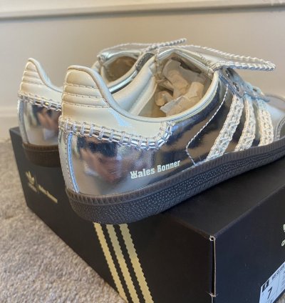Wales Bonner Samba Silver Metallic Gum Size 7m 8 5w