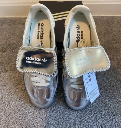 Wales Bonner Samba Silver Metallic Gum Size 7m 8 5w