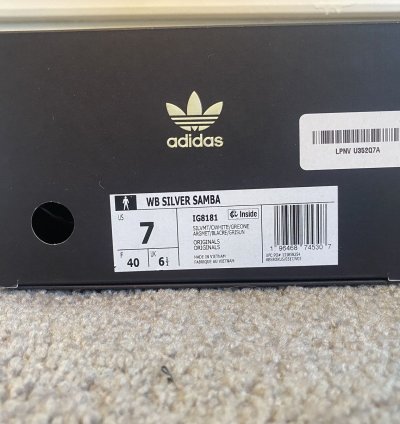Wales Bonner Samba Silver Metallic Gum Size 7m 8 5w