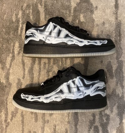 Air Force 1 07 Qs Black Skeleton 2019