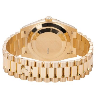 Rolex Day-date 40 228348rbr 18k Yellow Gold Diamond Bezel Green Roman Dial 40 Mm