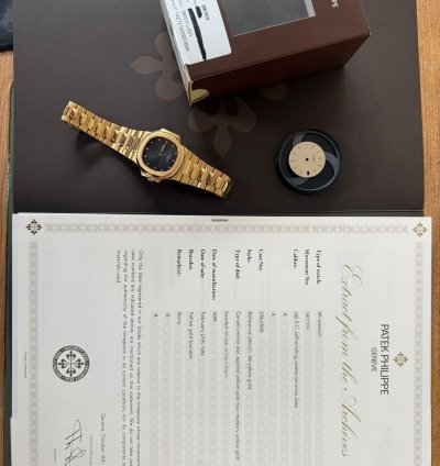 Patek Philippe Nautilus 3800 1j-001 - Extra Ziffernblatt Archive Auszug
