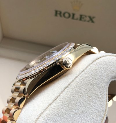 Rolex Day-date 40 228348rbr Black Dial Diamonds Bezel
