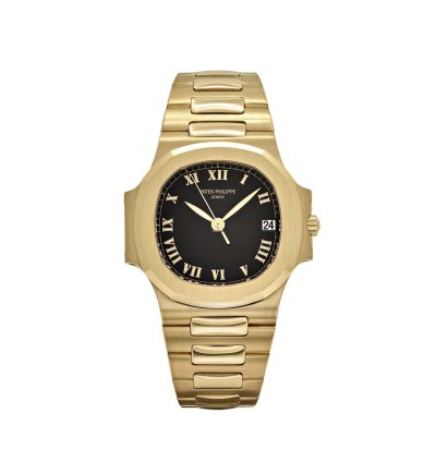 Patek Philippe Nautilus 3800 1j-017 Yellow Gold Black Dial 2003