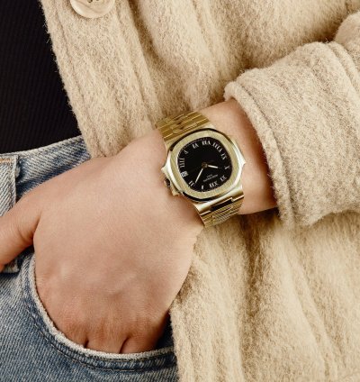 Patek Philippe Nautilus 3800 1j-017 Yellow Gold Black Dial 2003
