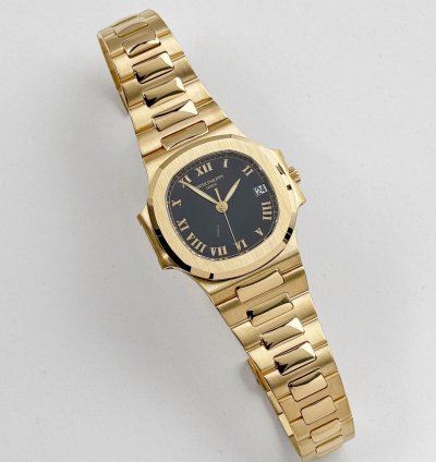Patek Philippe Nautilus 3800 1j-017 Yellow Gold Black Dial 2003