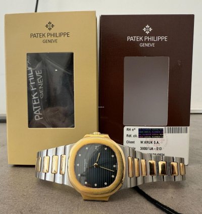 Patek Philippe Nautilus 3800 1ja-013 Ss 18k Gold Diamonds 37mm Serviced Patek Philippe 2025