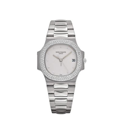 Patek Philippe Nautilus 3800 4g-001 White Gold White Dial Diamond Set 2004