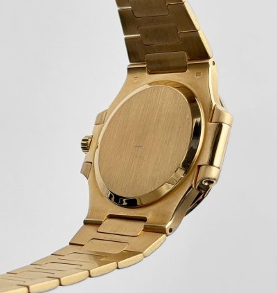 Patek Philippe Nautilus 3800 5 Yellow Gold Glided Gold Diamond Dial 1984