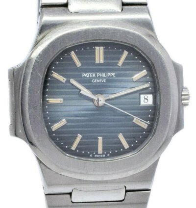 Patek Philippe Nautilus 3800 Nautilus Stainless Steel Blue Dial 37 5mm Watch 3800a 001