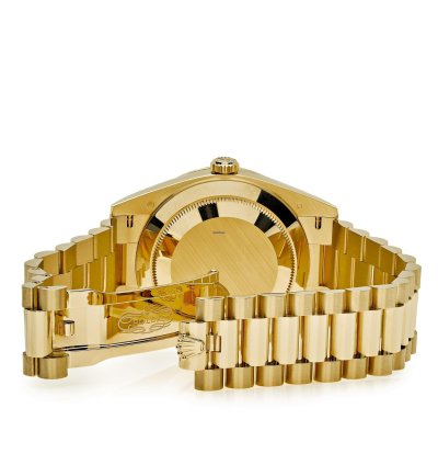 Rolex Day-date 40 228348rbr Yellow Gold Diamond Bezel Champagne Diamond Dial