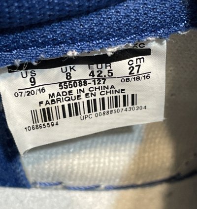 Air Jordan 1 High Og Retro Kentucky Storm Blue 2016