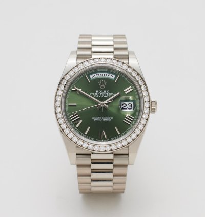 Rolex Day-date 40 228349rbr Olive Green Dial 60th Anniversary Watch Only