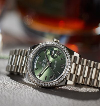 Rolex Day-date 40 228349rbr Olive Green Dial 60th Anniversary Watch Only