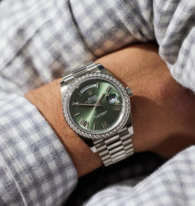 Rolex Day-date 40 228349rbr Olive Green Dial 60th Anniversary Watch Only