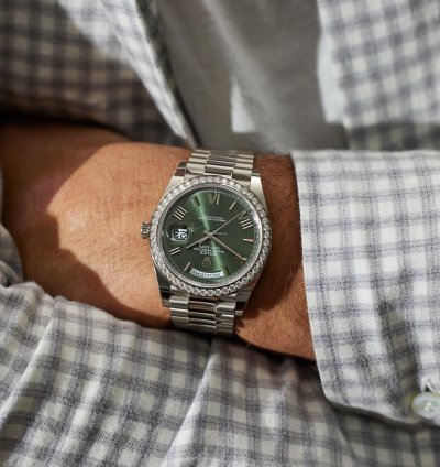 Rolex Day-date 40 228349rbr Olive Green Dial 60th Anniversary Watch Only