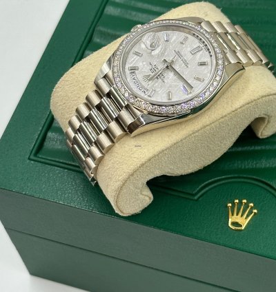 Rolex Day-date 40 228349rbr White Gold Diamonds Meteorite