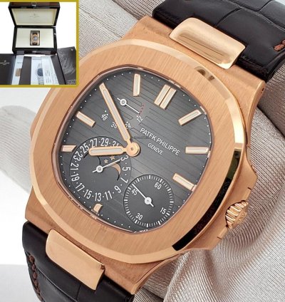 Patek Philippe Nautilus 40mm Rose Gold Watch 5712r-001 Box Papers