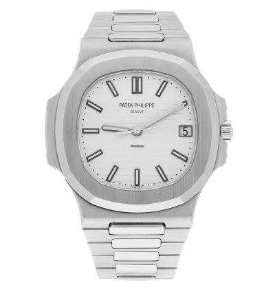Patek Philippe Nautilus 40mm White Index Hour Markers Dial Stainless Steel