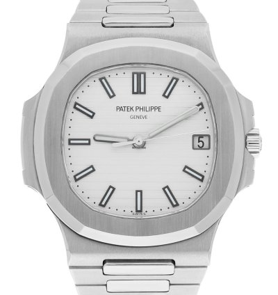 Patek Philippe Nautilus 40mm White Index Hour Markers Dial Stainless Steel