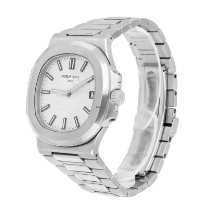 Patek Philippe Nautilus 40mm White Index Hour Markers Dial Stainless Steel