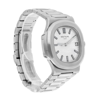 Patek Philippe Nautilus 40mm White Index Hour Markers Dial Stainless Steel