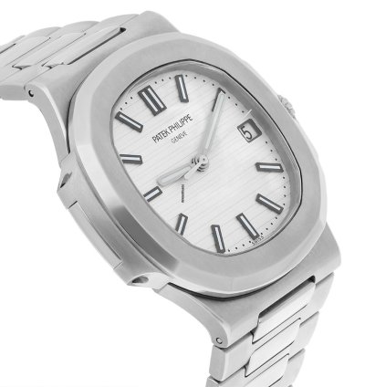 Patek Philippe Nautilus 40mm White Index Hour Markers Dial Stainless Steel