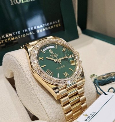 Rolex Day-date 40 228398tbr Green Gr Neu 2024 Full Set
