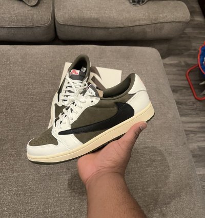Air Jordan 1 Low Og Sp Travis Scott Reverse Medium Olive