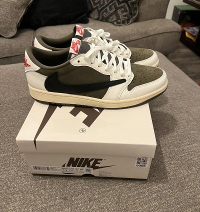 Air Jordan 1 Low Og Sp Travis Scott Reverse Medium Olive
