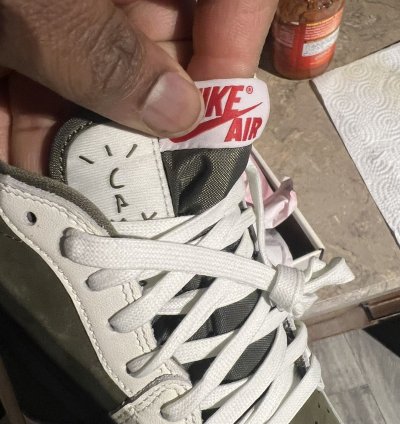 Air Jordan 1 Low Og Sp Travis Scott Reverse Medium Olive