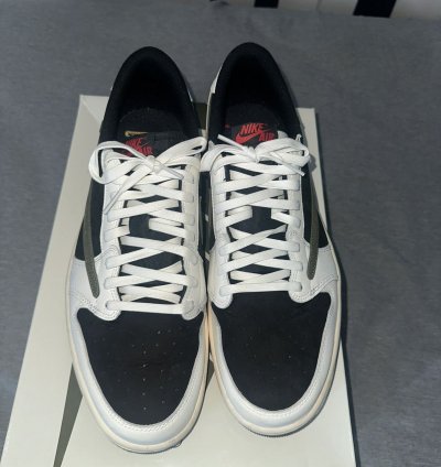 Air Jordan 1 Low Wmns Olive Sail Red Og Sp