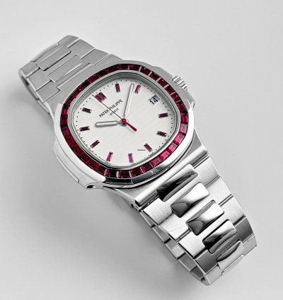 Patek Philippe Nautilus 5711 112p-010 Platinum White Dial Ruby Bezel