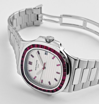 Patek Philippe Nautilus 5711 112p-010 Platinum White Dial Ruby Bezel
