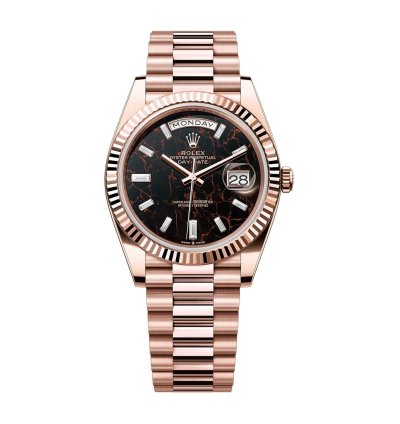 Rolex Day-date 40 40mm 18k Everose Gold President Eisenkiesel Diamond Dial