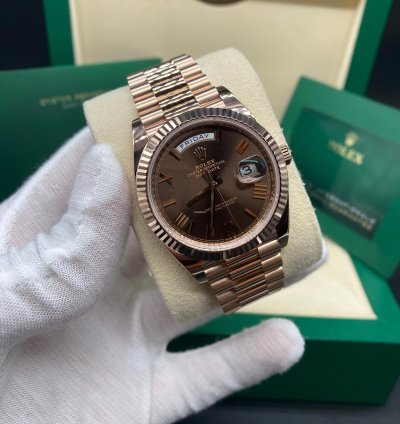 Rolex Day-date 40 40mm 2022 Chocolate Dial 228235 Complete Set