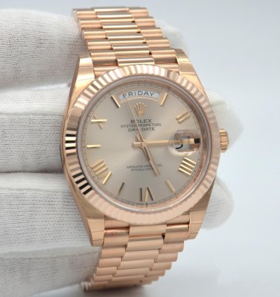 Rolex Day-date 40 40mm 228235 Sdrp Everose Gold Stickers Will Be Taken Off