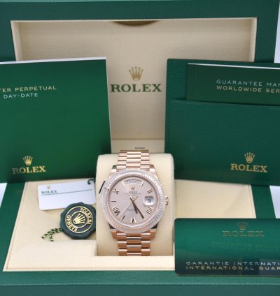 Rolex Day-date 40 40mm 228235 Sdrp Everose Gold Stickers Will Be Taken Off
