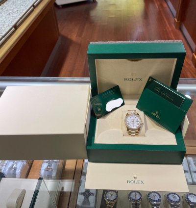 Rolex Day-date 40 40mm 228348 Rbr Factory Diamond Bezel White Roman Dial New