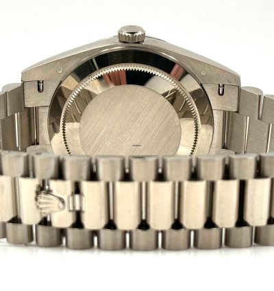 Rolex Day-date 40 40mm Black Baguette Dial White Gold Bracelet 228239 Unworn 2023